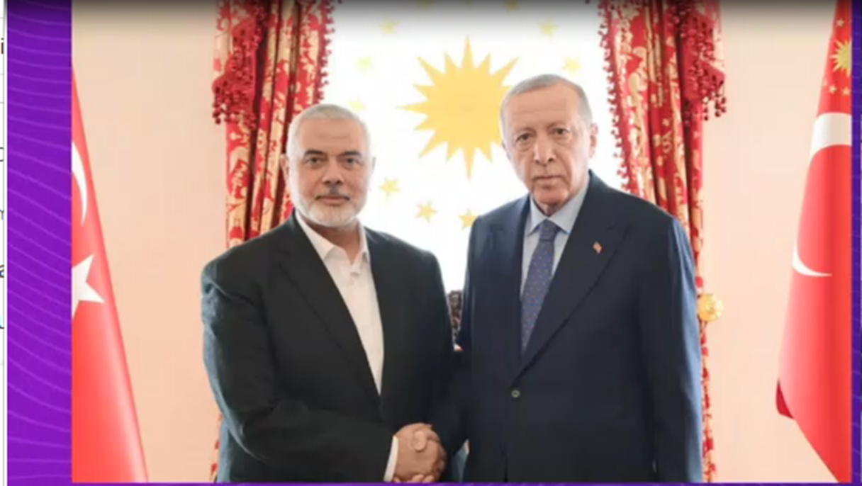 Președintele Turciei Recep Tayyip Erdogan s-a întâlnit cu liderul HAMAS, Ismail Haniyeh: „Este vital ca palestinienii să acţioneze în unitate”
