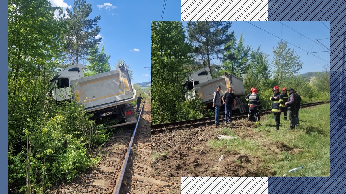 Un camion a blocat circulația trenurilor în Vrancea, între haltele Palanca și Simbrea. Când se va relua traficul