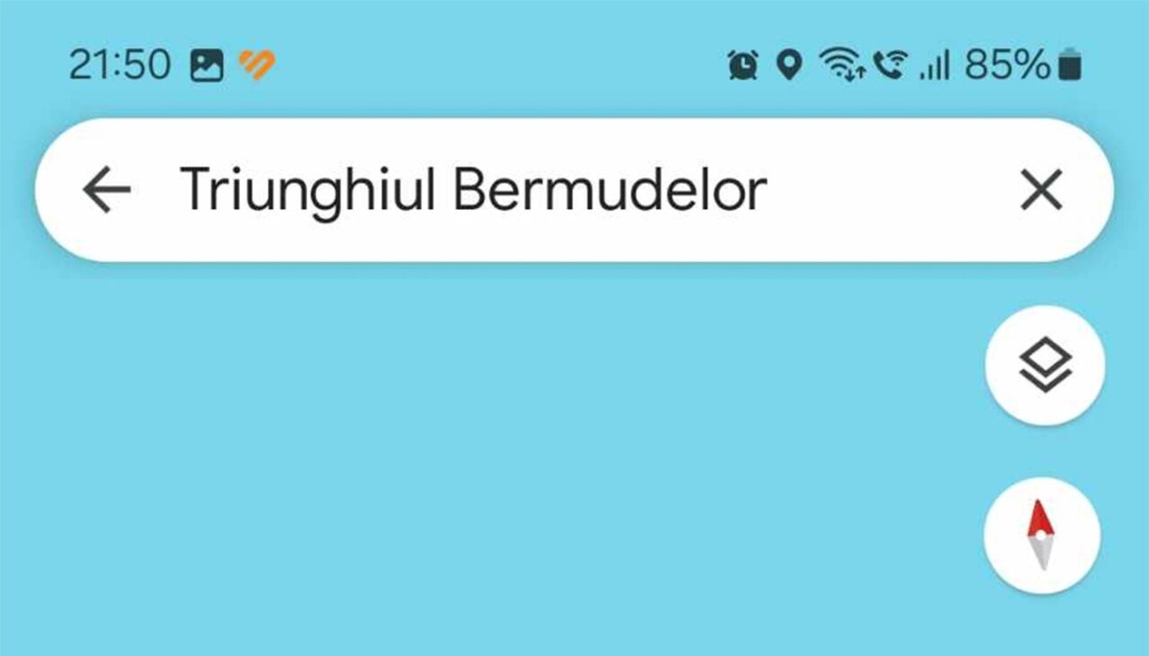 Ce îți apare pe telefonul mobil, dacă încerci să cauți TRUNGHIUL Bermudedelor