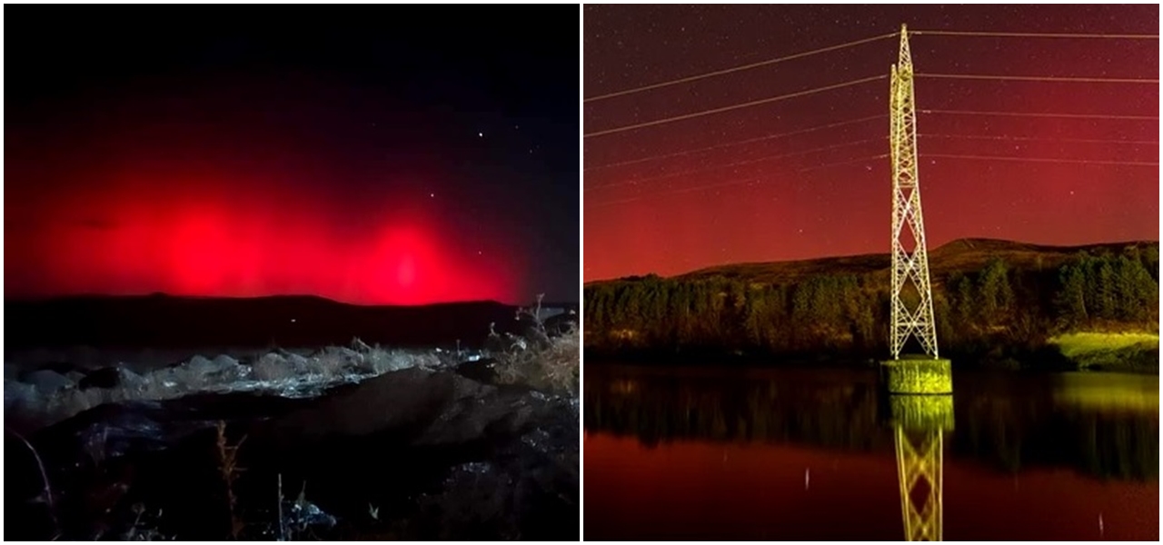 Aurora boreală, vizibilă în mai multe zone ale României. Vezi în GALERIA FOTO cum a arătat cerul la Moieciu