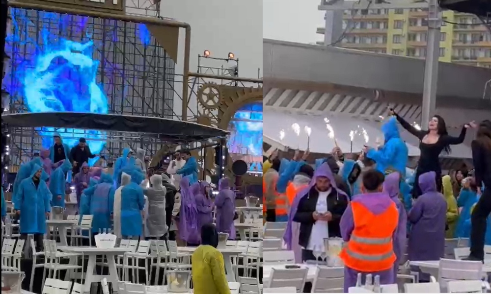 Distracția continuă pe LITORAL la Loft, deși plouă torențial. Petrecăreții dansează pe mese, iar șampania curge
