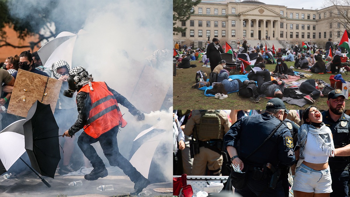 Poliția intră în campusuri la UCLA și Columbia University / Susținătorii Israelului atacă o tabără pro-palestiniană