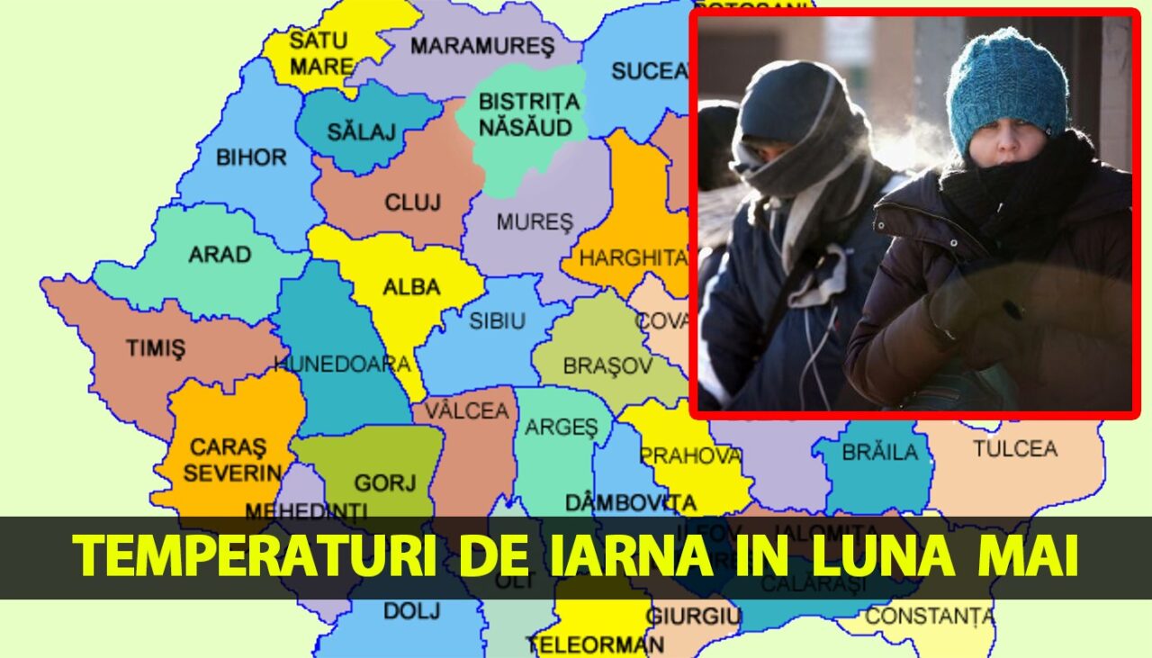 Orașul din România în care este cel mai frig. Meteorologii Accuweather anunță temperaturi de iarnă în luna mai