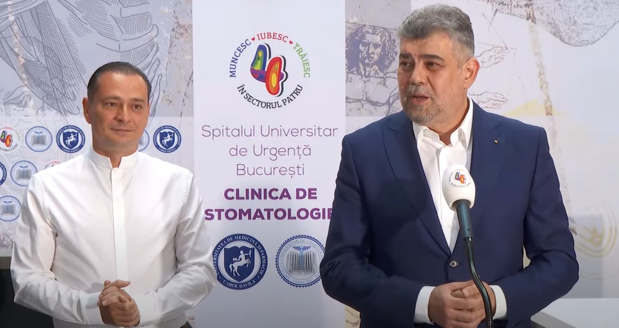 Marcel Ciolacu și Daniel Băluță, la inaugurarea noului Spital de Stomatologie / CIOLACU: Asta înseamnă eficiență în Administrație