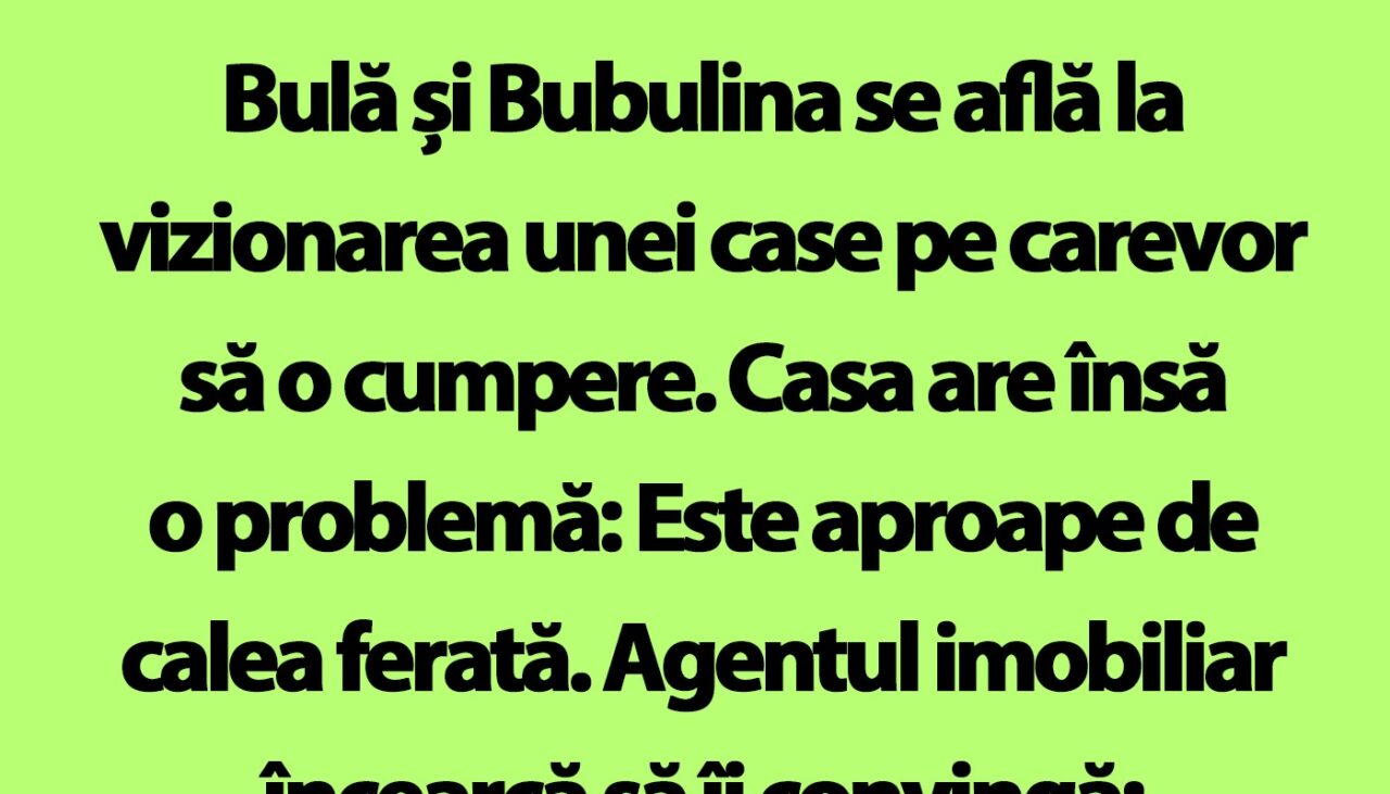 BANC | Bulă și Bubulina se află la vizionarea unei case