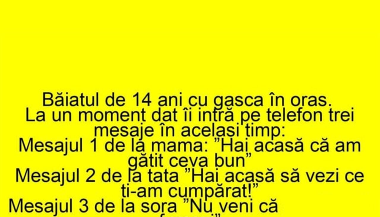 BANCUL ZILEI | Problema celor 3 mesaje