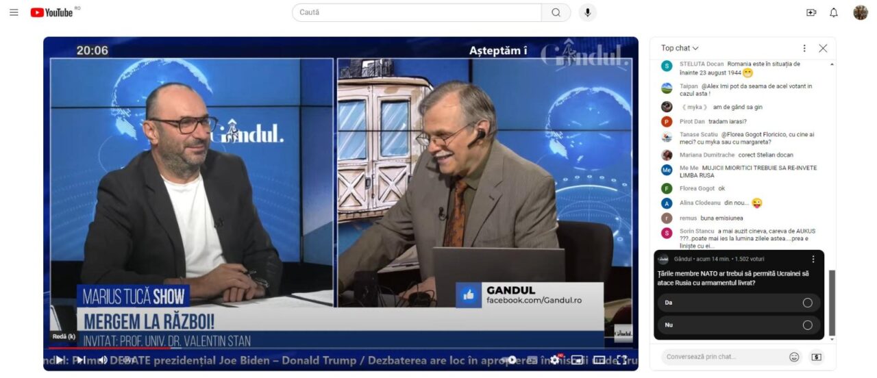 POLL Marius Tucă Show: „Țările membre NATO ar trebui să permită Ucrainei să atace Rusia cu armamentul livrat?”