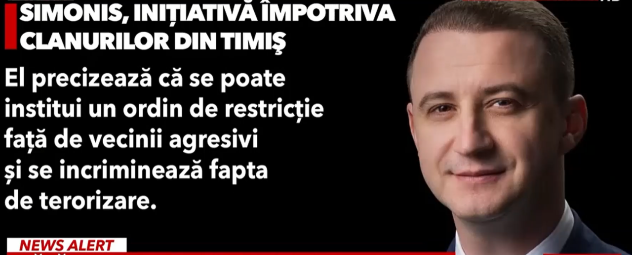 Alfred Simonis, LEGE pentru oprirea clanurilor interlope: „O modificare a Codului Penal. Introducem un soi de protecție”