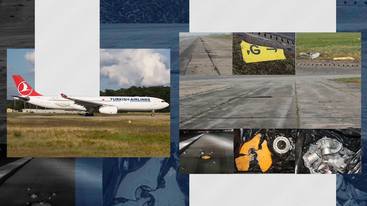 Un Airbus Turkish Airlines a DISTRUS 10 balize și un panou la decolarea de pe Otopeni. Avionul a reușit să aterizeze avariat la Istanbul, conform AIAS