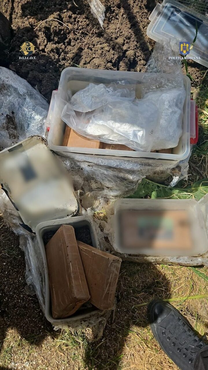 Comoara din bătătură. DIICOT a dezgropat paisprezece kilograme de COCAINĂ dintr-o curte din Mihăilești, Giurgiu