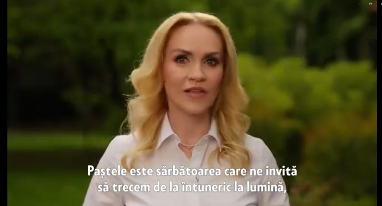 Gabriela FIREA, mesaj în Sâmbăta MARE: Paștele este sărbătoarea care ne invită să trecem de la întuneric la LUMINĂ, de la moarte la VIAȚĂ