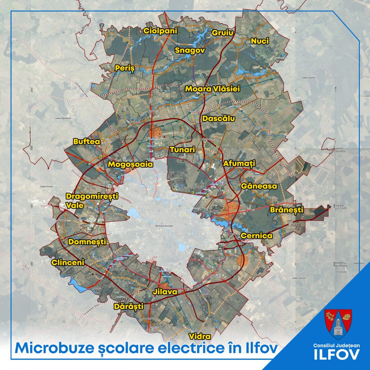 Microbuze electrice pentru 20 de LOCALITĂȚI din ILFOV/ Aproape 20 000 de COPII vor ajunge la școală cu transport ECO
