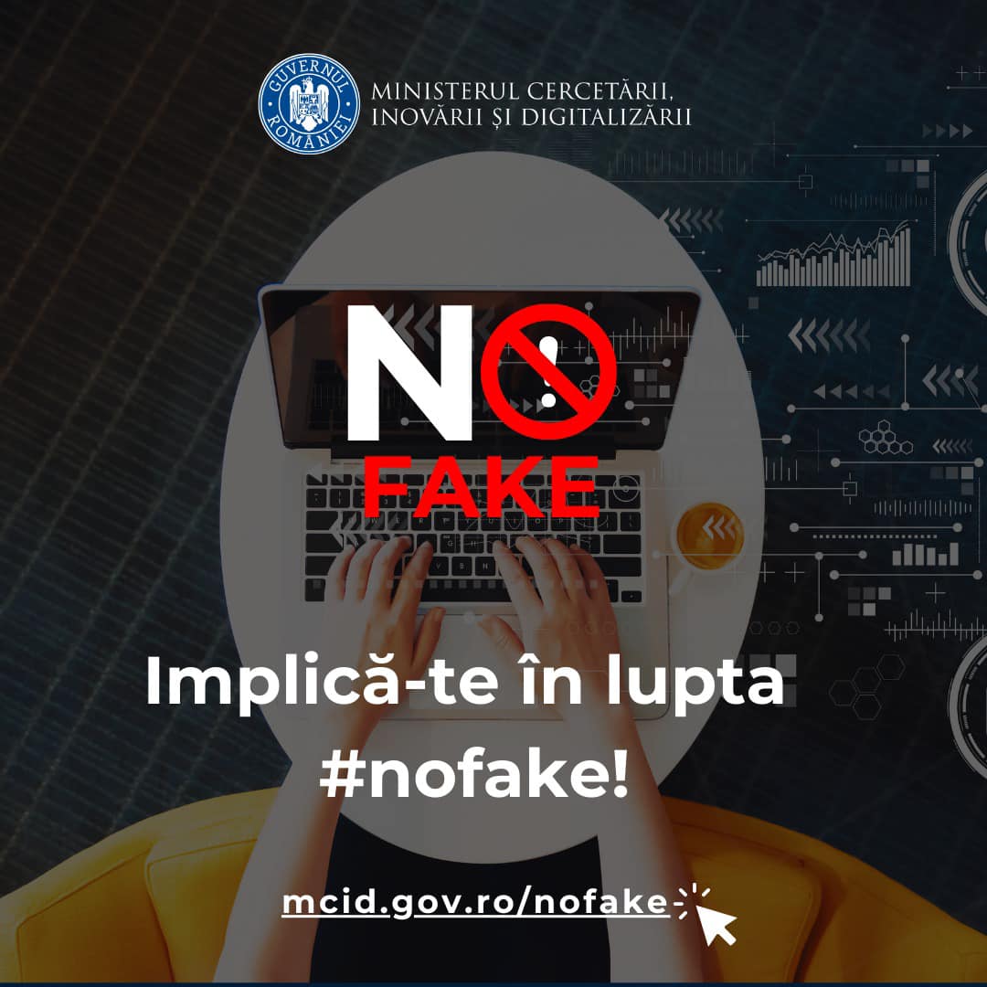 #nofake, platforma lansată de ministerul Digitalizării pe care se poate raporta conţinutul inadecvat de pe reţele de sociale