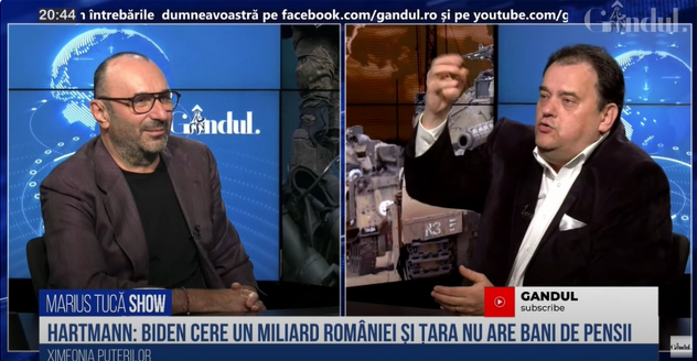 POLL 2 Marius Tucă Show: „Dacă H. D. Hartmann ar candida la președinție, ar obține votul dumneavoastră?”