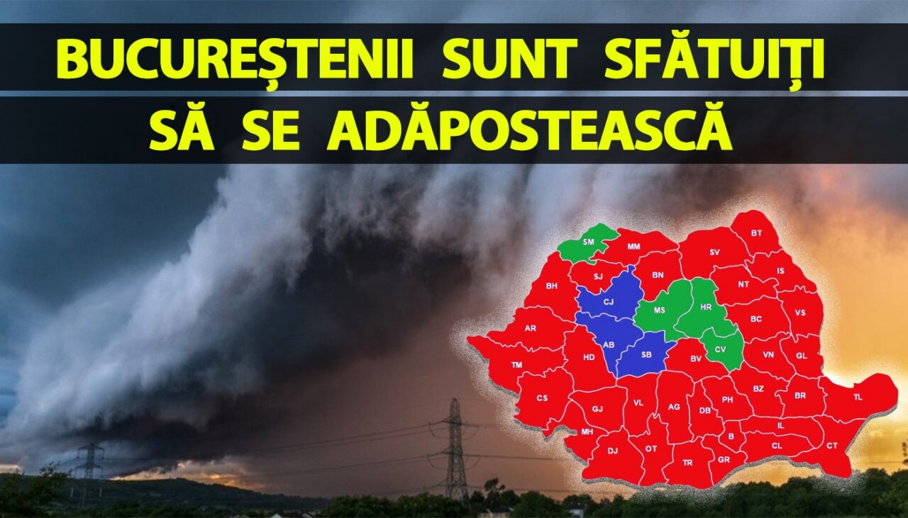 Meteorologii ACCUWEATHER anunță că vremea se schimbă brusc în România. Bucureștenii sunt sfătuiți să se adăpostească