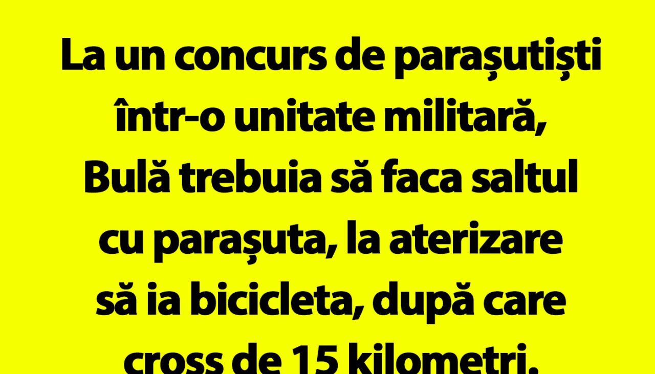 BANC | Bulă și concursul de parașutiști