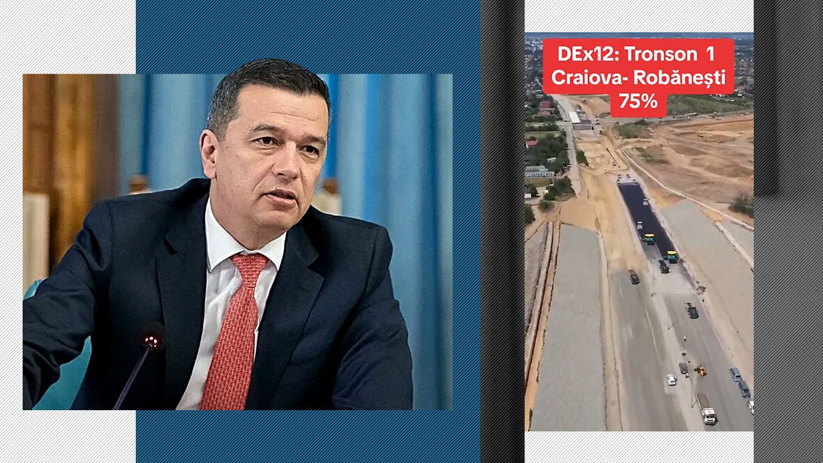 Sorin GRINDEANU prezintă stadiul lucrarilor de pe Tronsonului 1 al Drumului Expres Craiova – Pitești