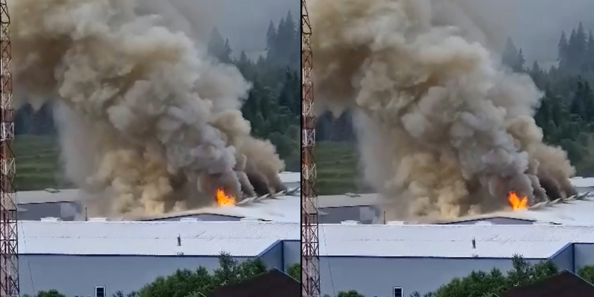 INCENDIU la o fabrică de îmbuteliere a apei minerale de la Borsec, în județul Harghita