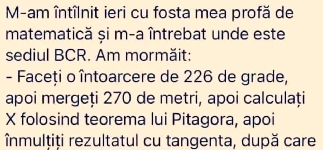 BANC | M-am întâlnit ieri cu fosta…