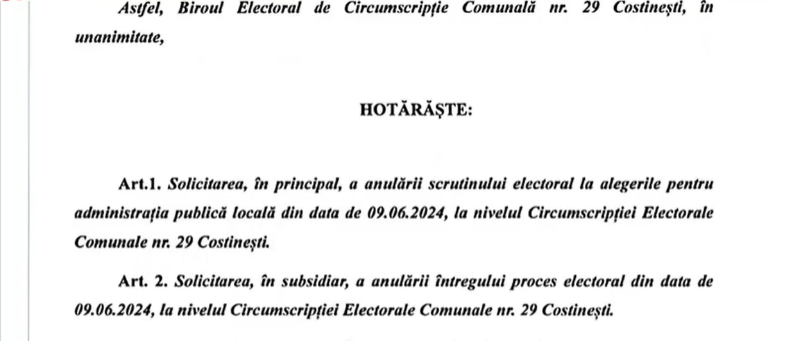 Biroul Electoral Județean Constanța a solicitat ANULAREA alegerilor din Costinești