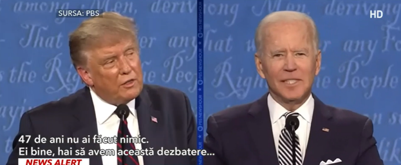 Donald Trump l-a ÎNTRERUPT pe Joe Biden de 145 de ori, în timpul dezbaterii din 2020: „Nu e nimic inteligent la tine, Joe. Nu ai făcut nimic”