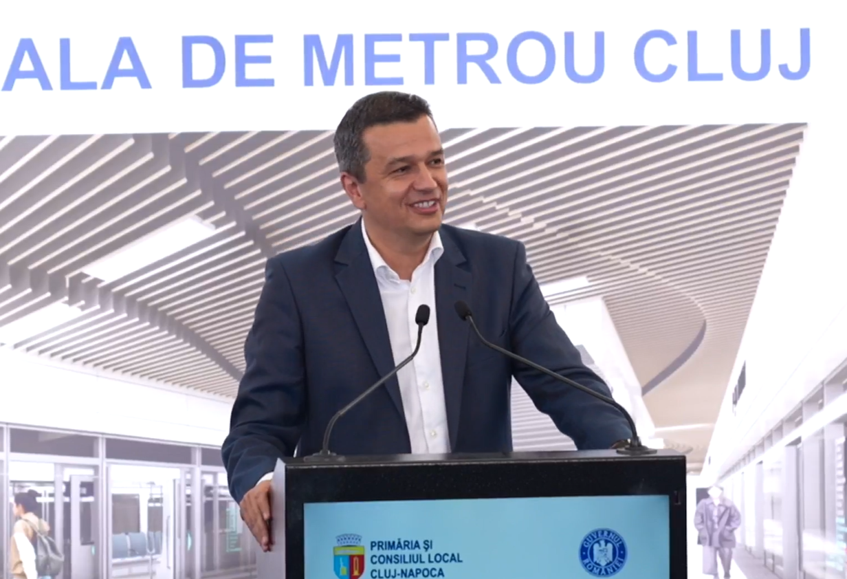Sorin Grindeanu, la deschiderea șantierului de metrou din CLUJ: Ca timișorean, sunt invidios pe dumneavoastră