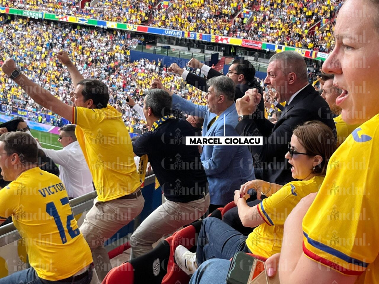 Marcel Ciolacu poartă NOROC naționalei la EURO 2024 / Cum s-a bucurat PREMIERUL la golurile tricolorilor în meciul cu Ucraina