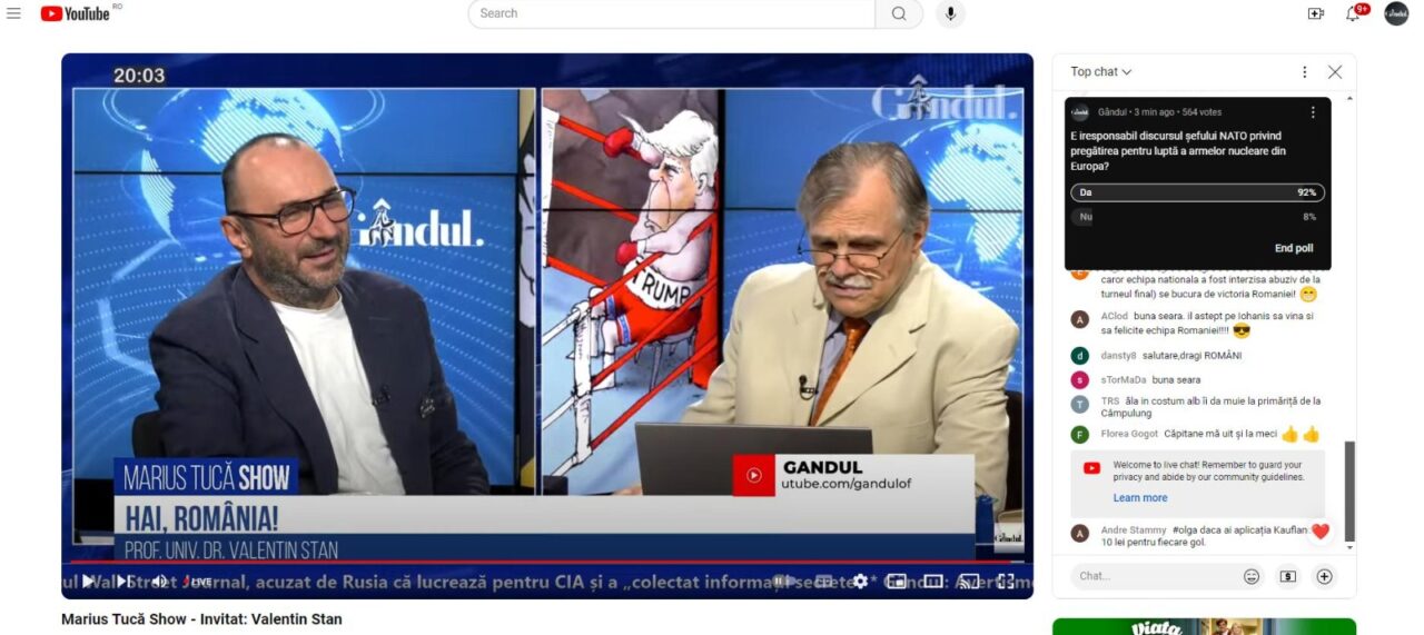 POLL Marius Tucă Show: „E iresponsabil discursul șefului NATO privind pregătirea pentru luptă a armelor nucleare din Europa?”