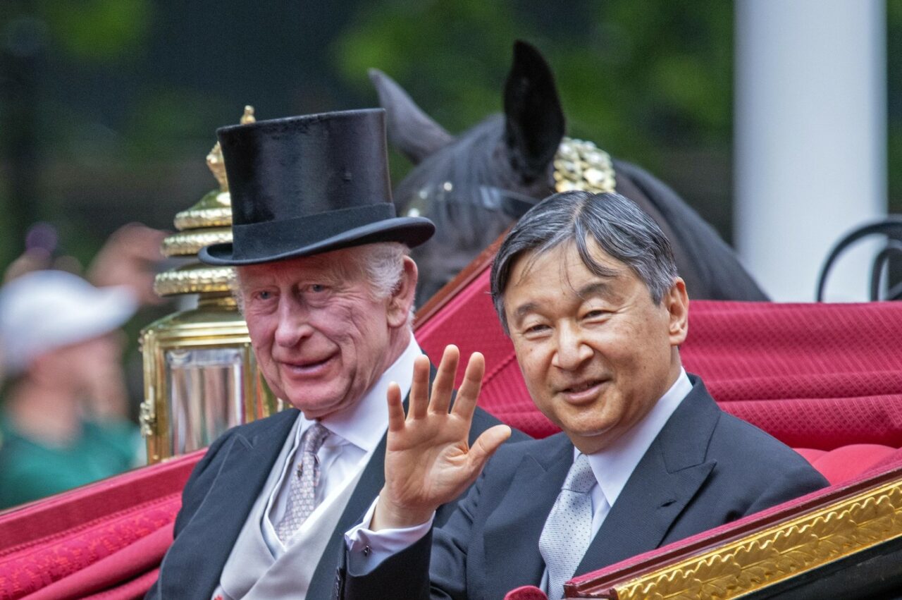 Împăratul Naruhito și împărăteasa Masako ai JAPONIEI, într-o vizită de stat la Londra. Regele Charles și regina Camilla au întâmpinat cuplul imperial