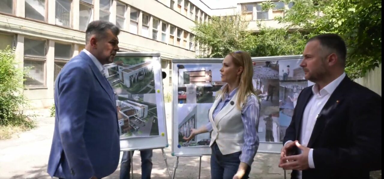 Marcel Ciolacu, în vizită la fosta Policlinică Morarilor, însoțit de Firea și Hopincă / „Asta înseamnă București necoordonat, sectoare abandonate”