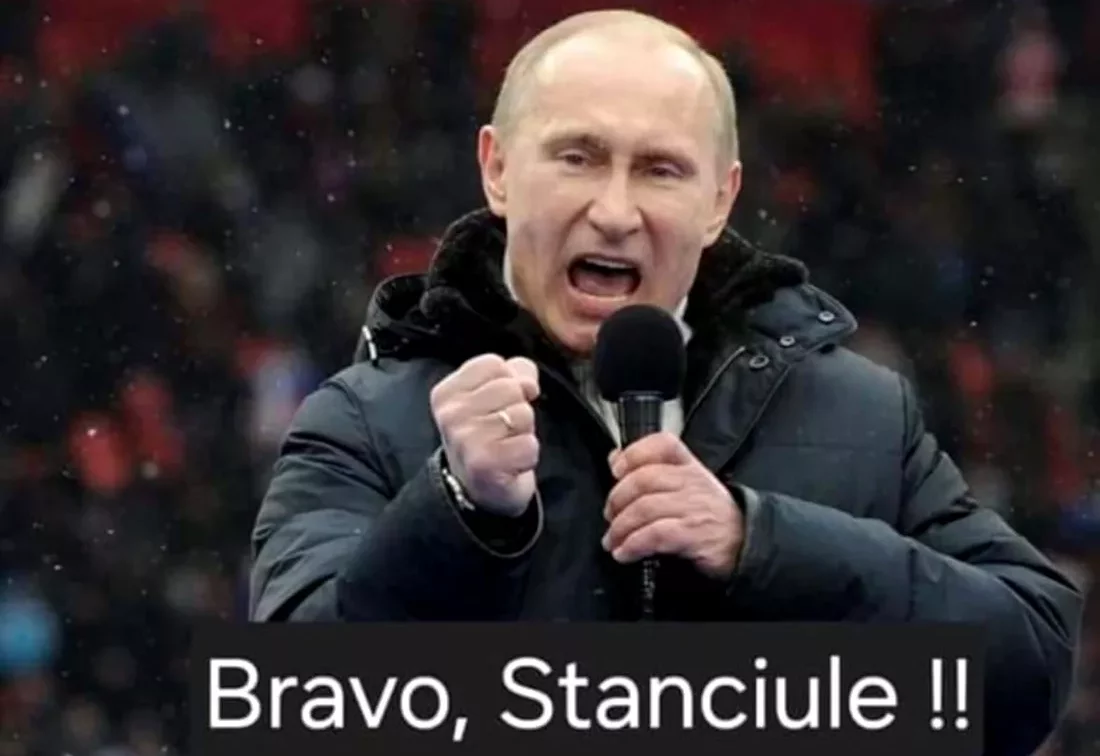 TRUCAJUL ZILEI: O filmare cu o galerie de suporteri care îl înjura pe Putin a fost modificată pentru a părea că scandau pentru dictatorul rus