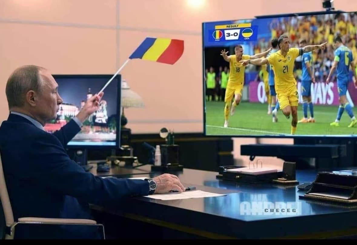 TRUCAJUL ZILEI: O filmare cu fani care îl înjura pe Putin a fost modificată. În filmarea falsificată, scandau numele dictatorului rus