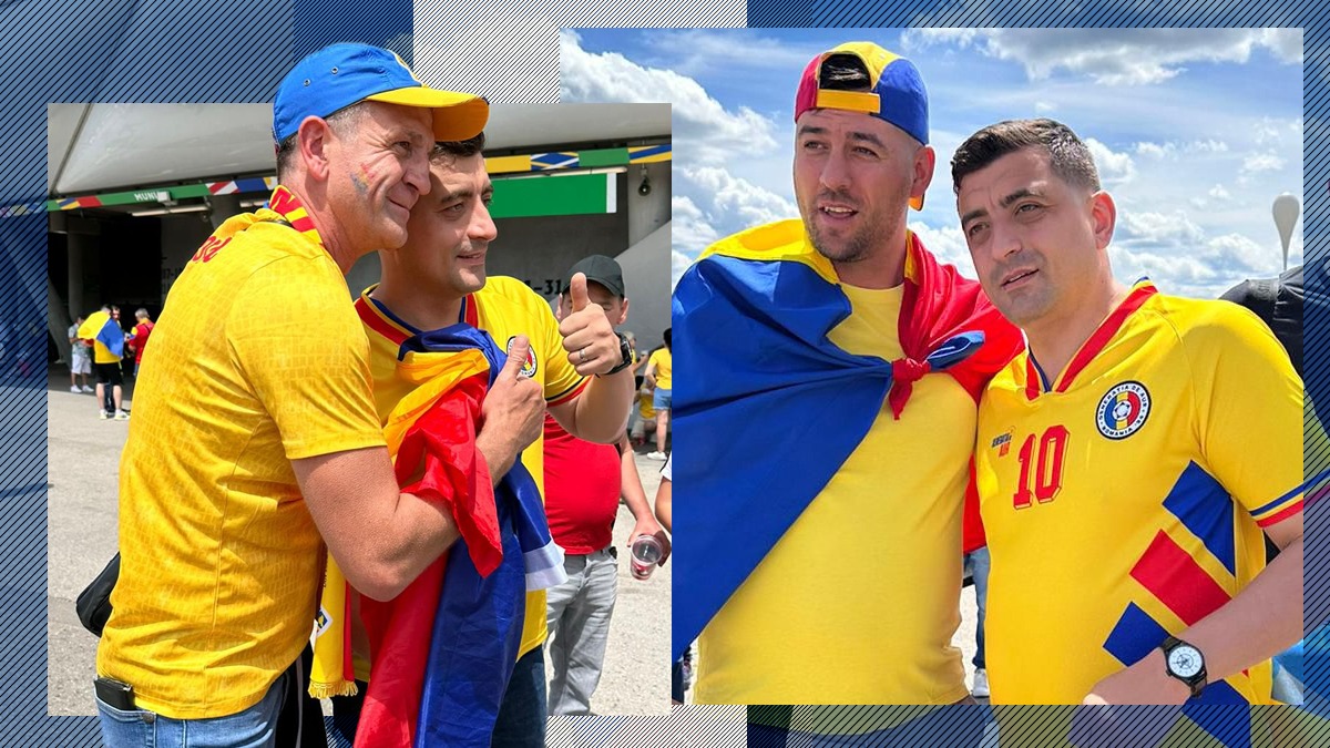 George SIMION a mers la Munchen să-i încurajeze pe tricolori, îmbrăcat în tricoul inscripționat cu numele lui Gheorghe Hagi