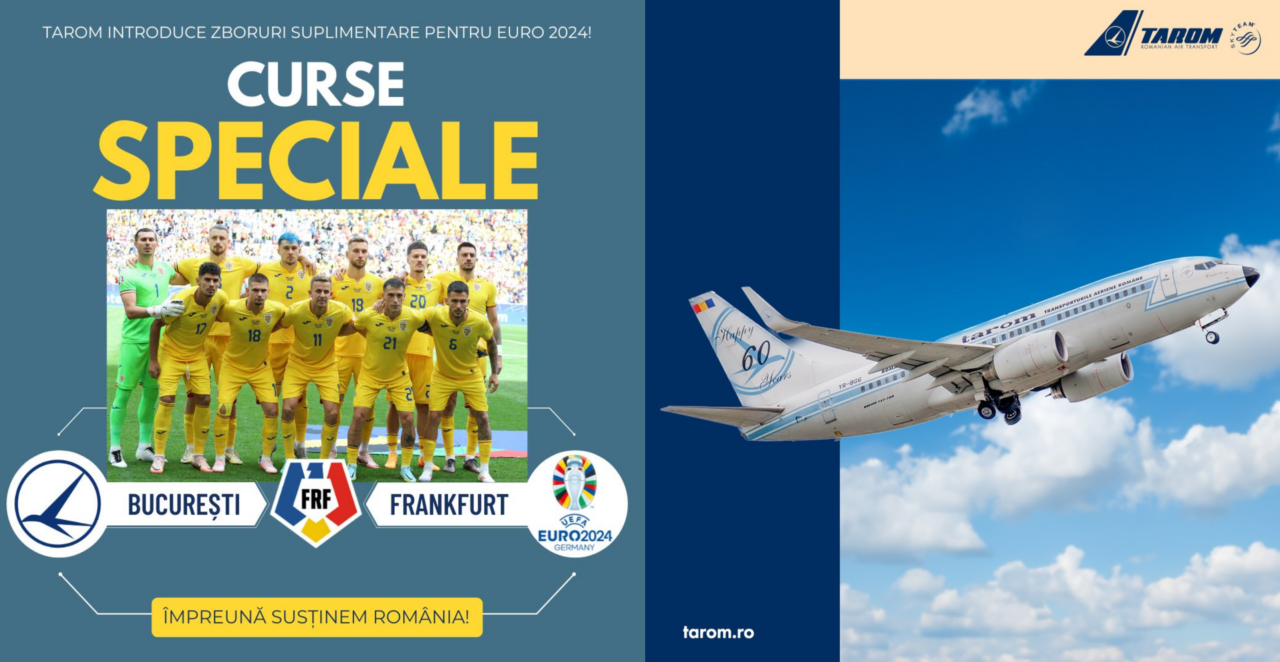 TAROM introduce curse speciale pentru suporterii „Generaţiei de Suflet” care vor să urmărească meciul dintre România și Slovacia