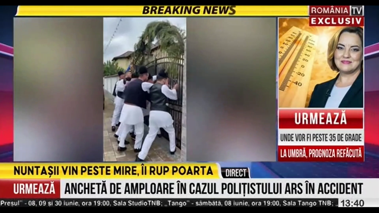 Imagini inedite de la o nuntă din Vâlcea. Nuntașii au fost la un pas să îi spargă poarta mirelui