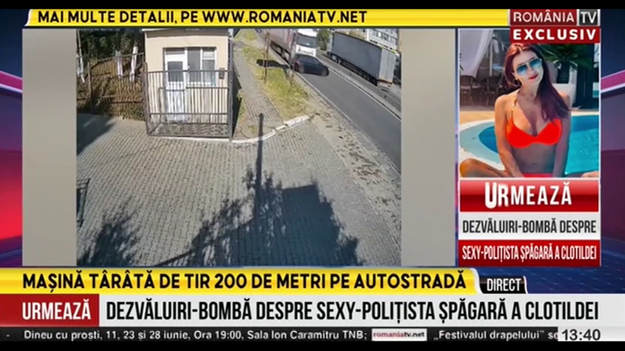ACCIDENT șocant pe A1. Șoferul unui TIR a izbit și târât 200 de metri o mașină