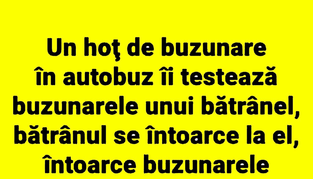 Bancul de joi | Pensionarul și hoțul de buzunare din autobuz