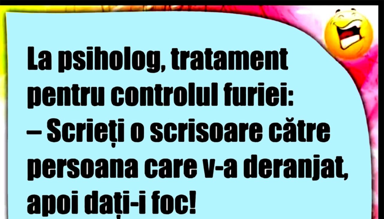 BANCUL ZILEI | Tratament pentru controlul furiei