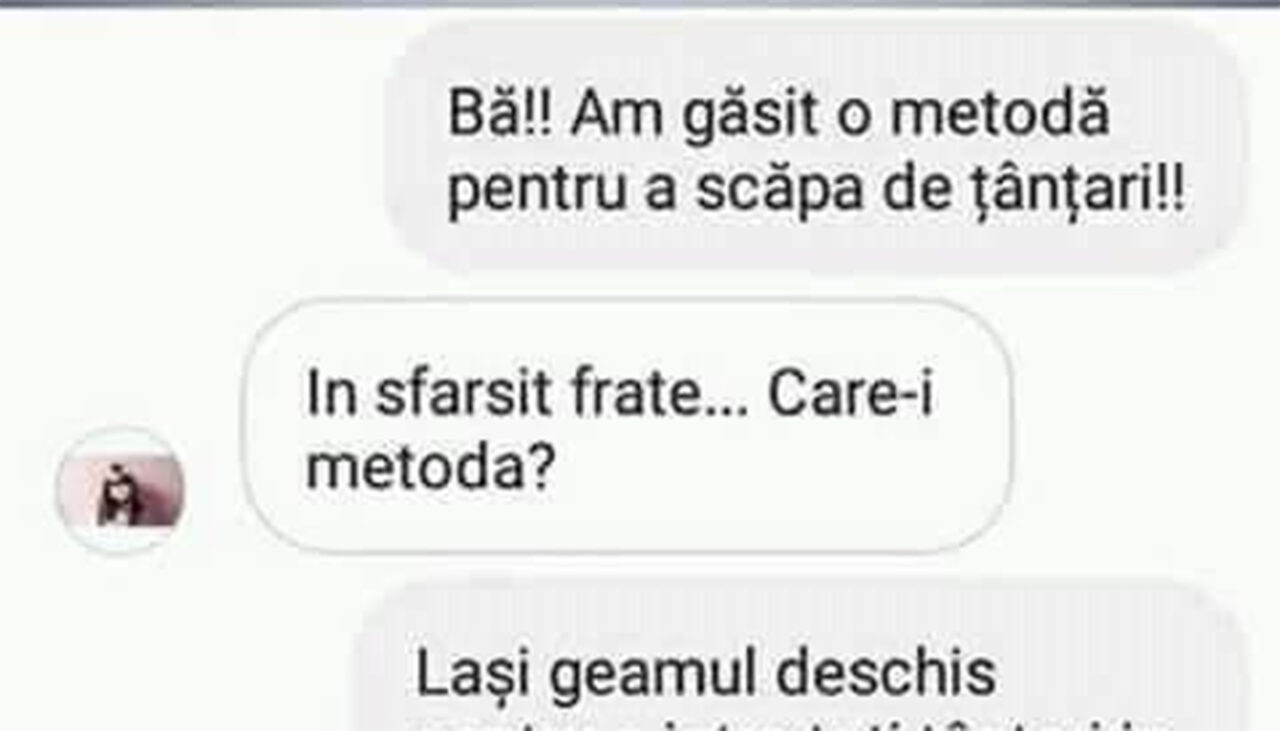 Bancul de marți | Metodă inedită pentru a scăpa de țânțari