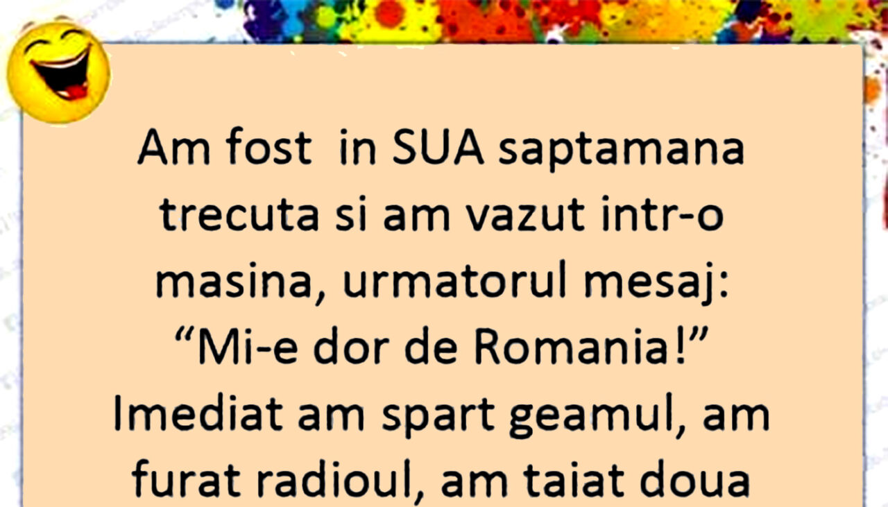 Bancul de miercuri | „Mi-e DOR de România”