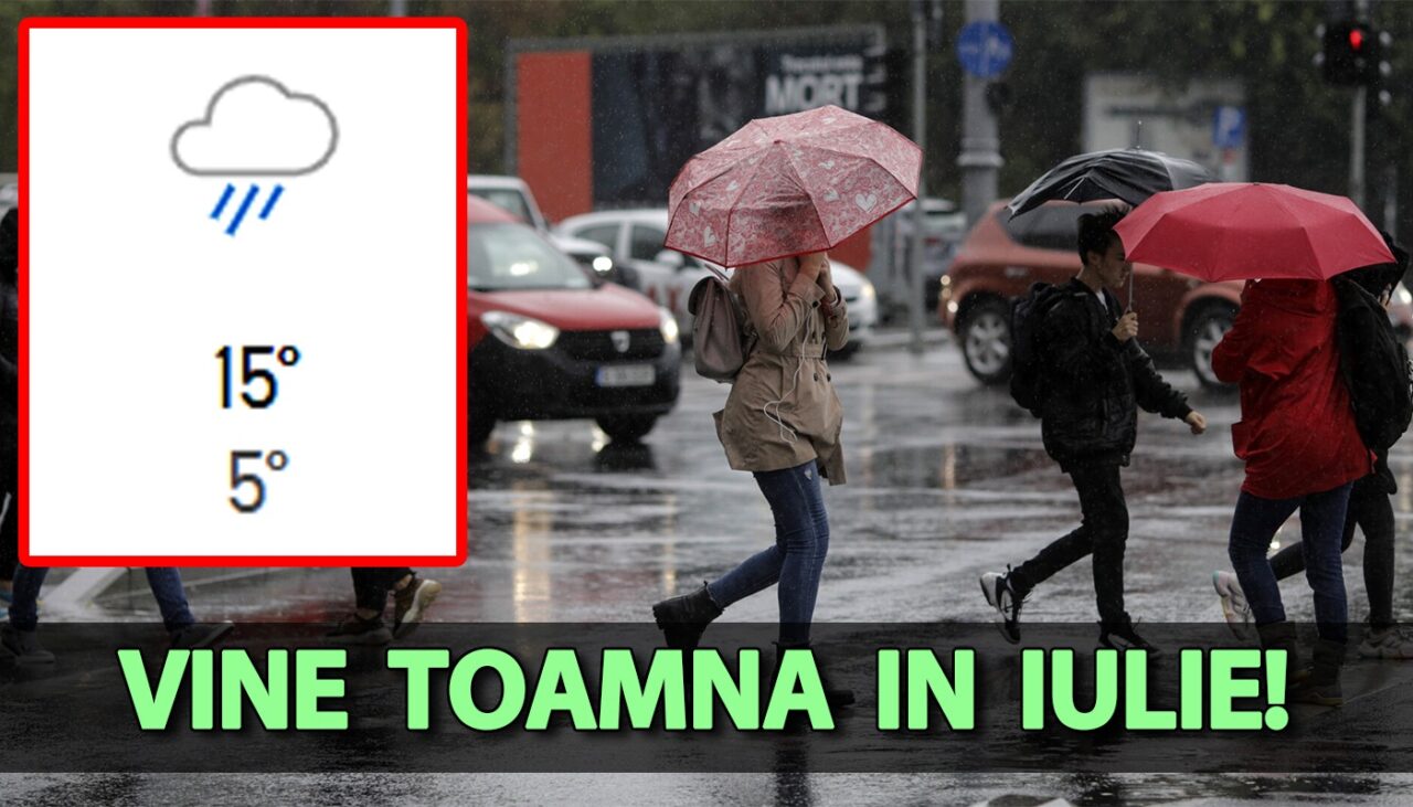 Vine toamna în iulie! Meteorologii Accuweather au modificat prognoza: Scădere bruscă a temperaturilor în București și în celelalte orașe