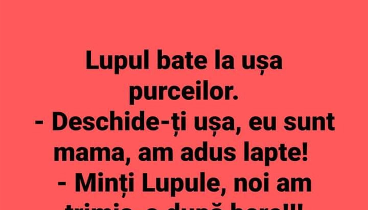 BANCUL ZILEI | Lupul și cei 3 purceluși – varianta 2024