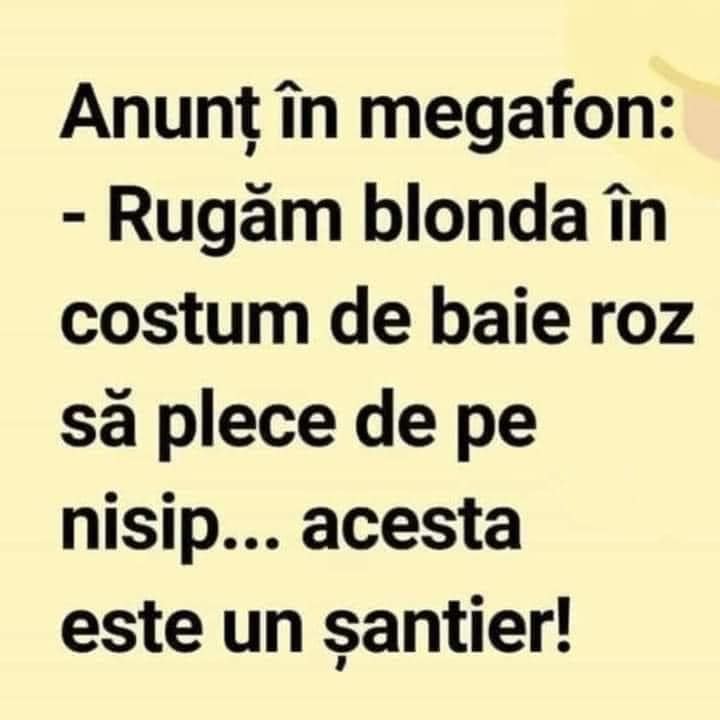 BANCUL DE LUNI | „Rugăm blonda în costum de baie roz să plece de pe nisip”