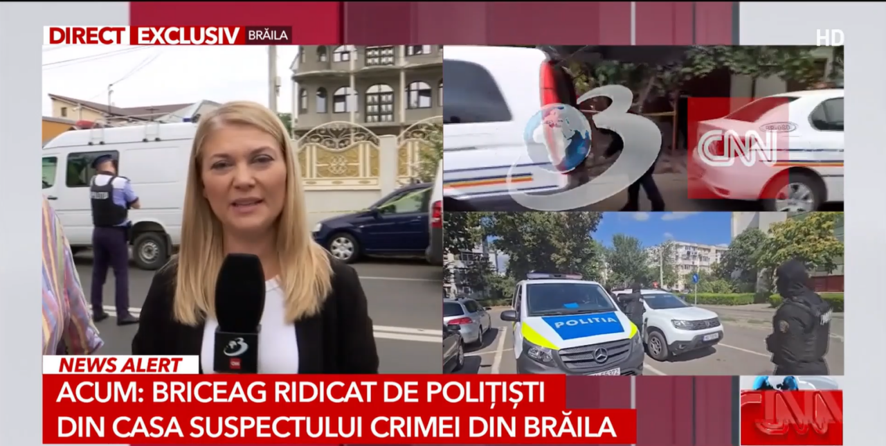 Crima din Brăila. În urma perchezițiilor, anchetatorii au ridicat un CUȚIT cu lama de 17 centimetri