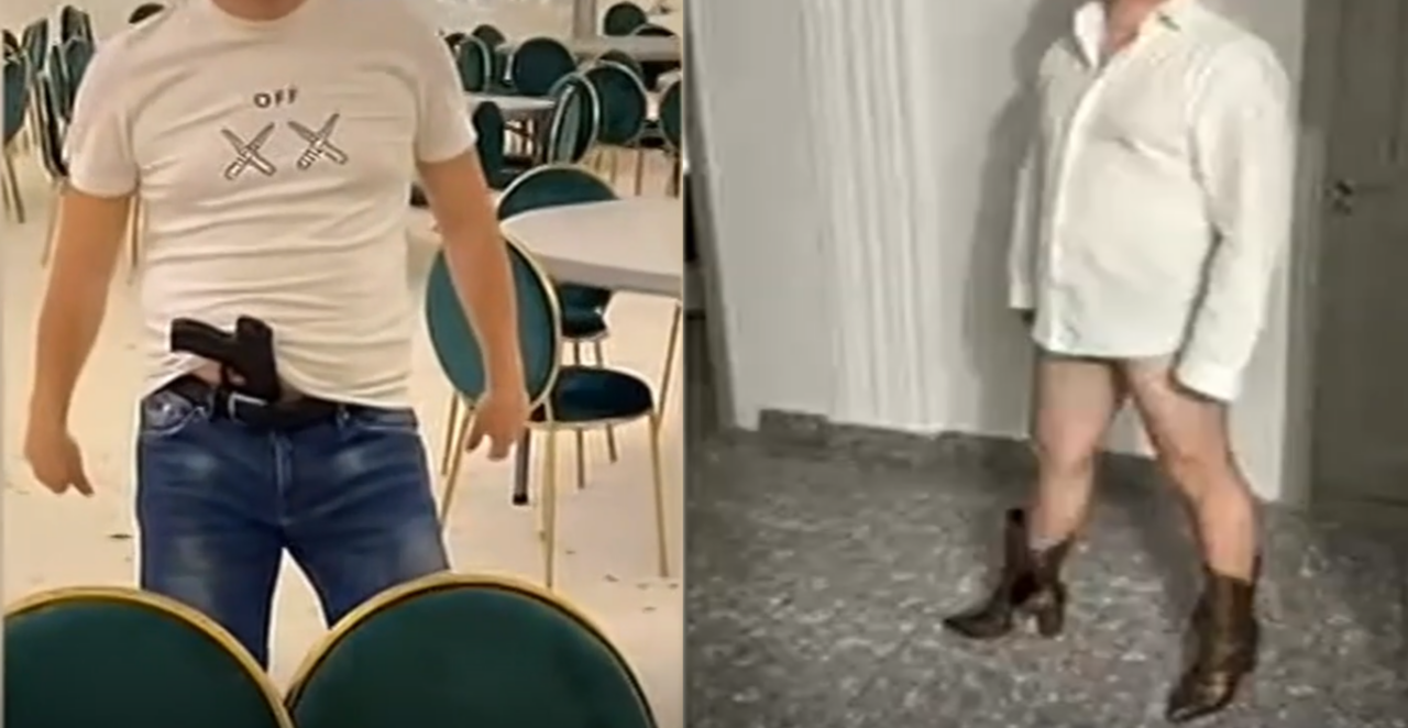 Un demnitar PSD și-a dat demisia după ce au apărut fotografii cu el beat, în chiloți, dansând cu pistolul la vedere