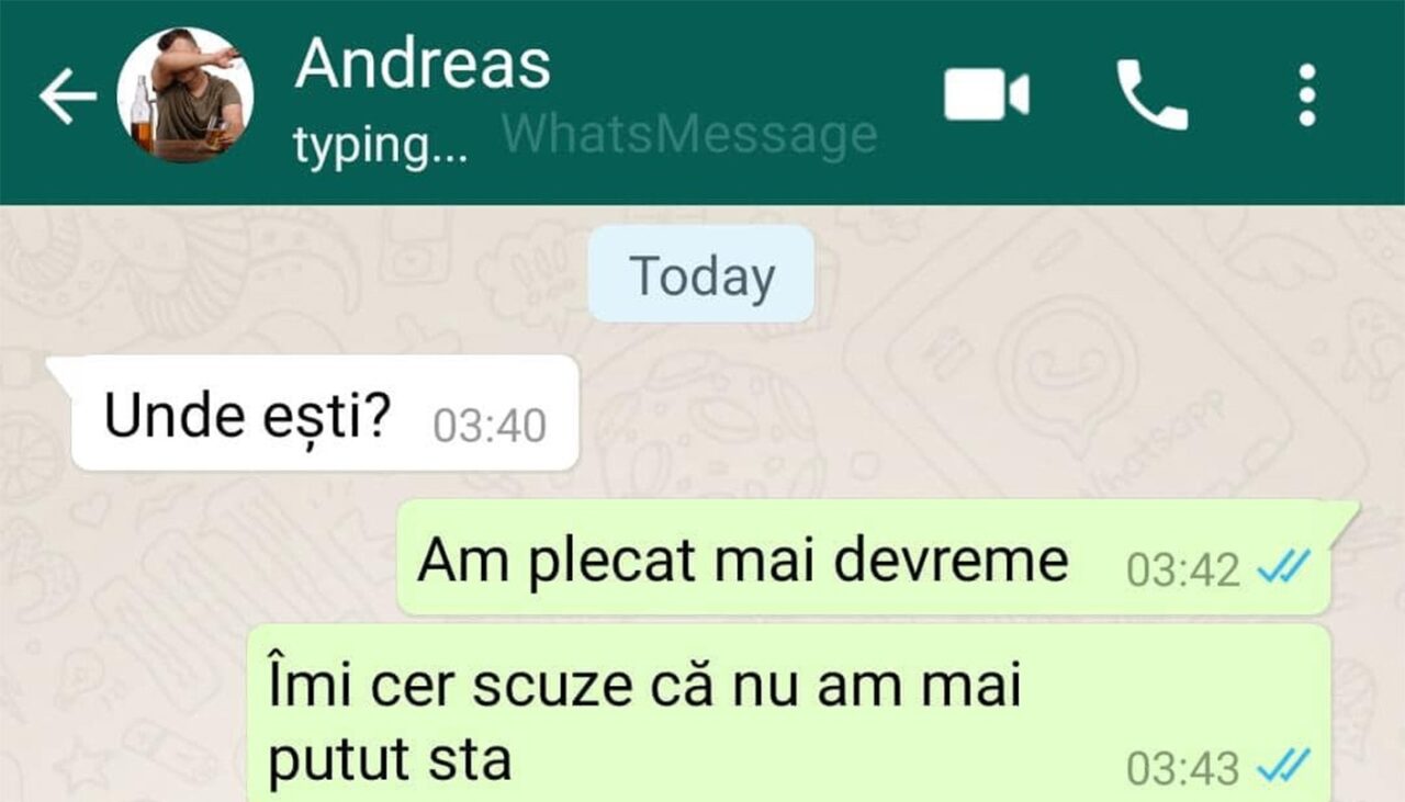Bancul de luni | „Am plecat mai devreme. Îmi cer scuze că nu am mai putut sta”