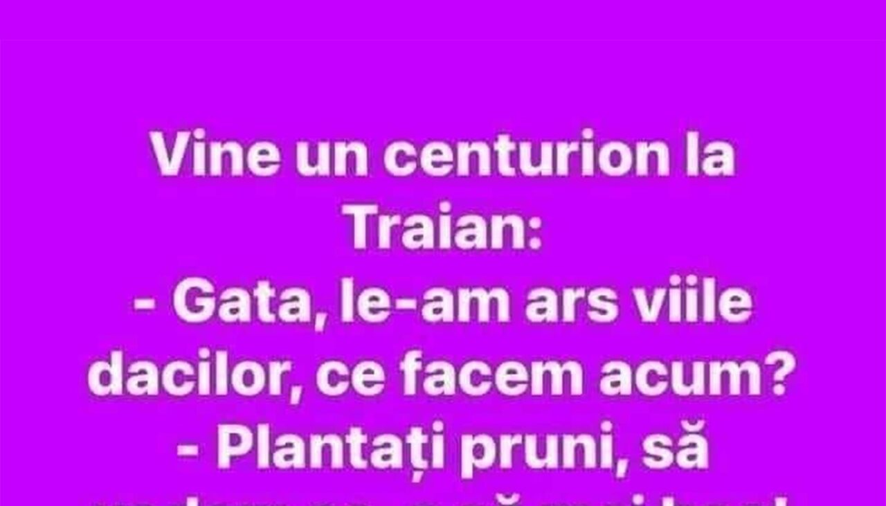 BANCUL ZILEI | Vine un centurion la Traian