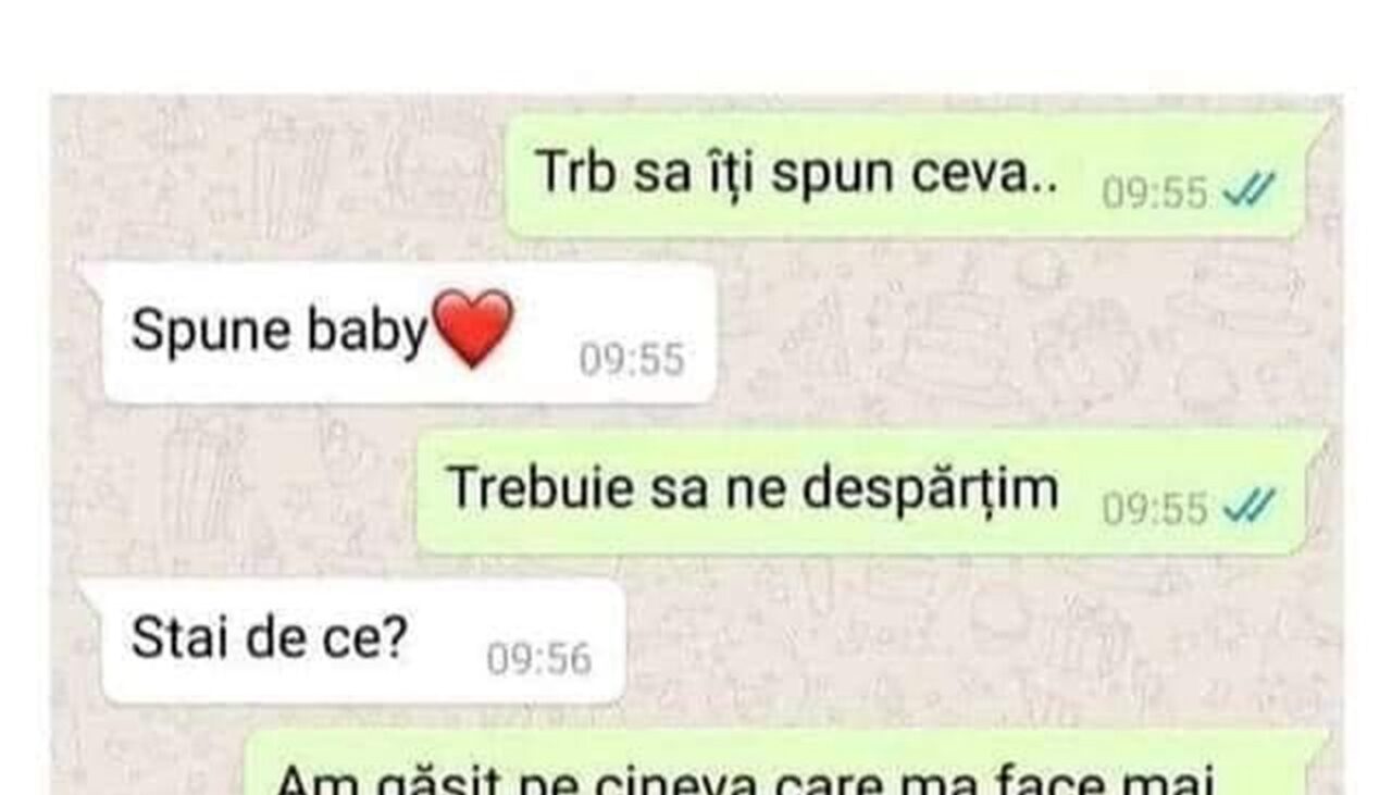 Bancul de sâmbătă | „Trb să îți spun ceva”
