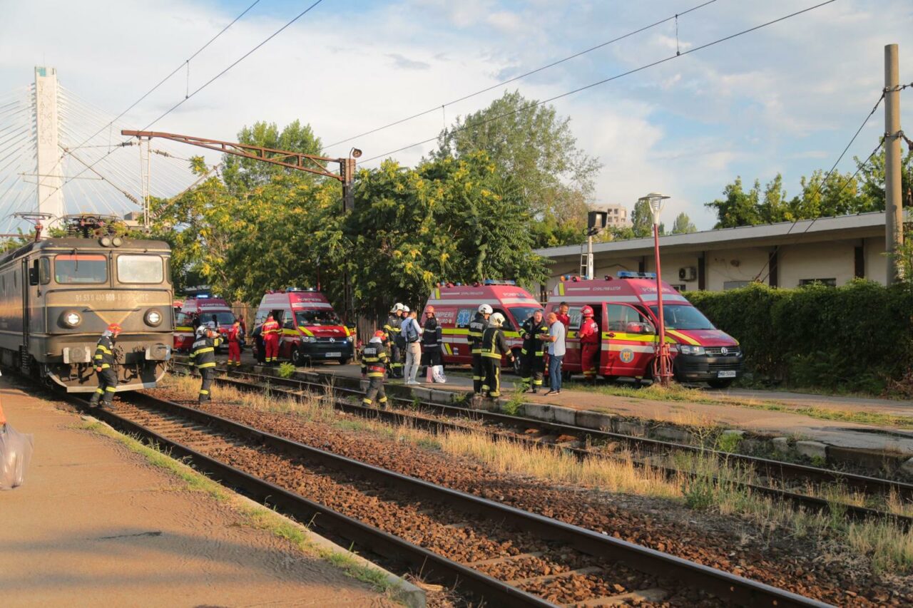 Incident feroviar cu 15 răniți în Gara Basarab. A fost activat Planul Roșu de intervenție