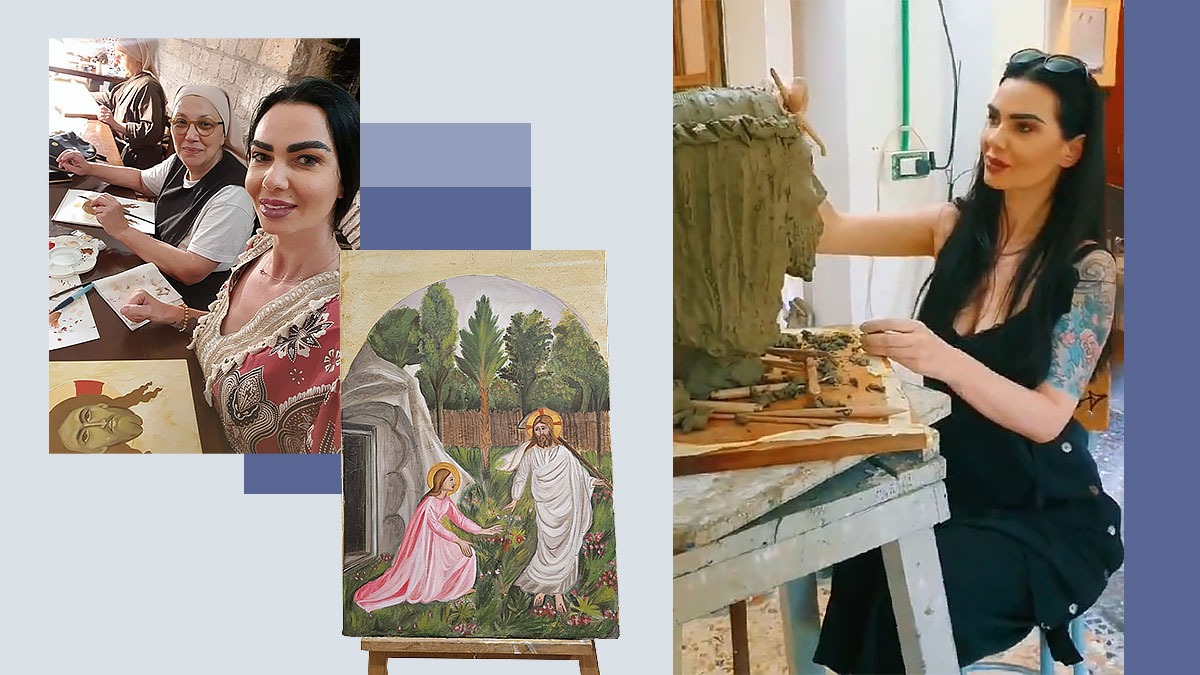 Povestea PICTORIȚEI DE ICOANE din Vaslui, care a studiat iconografia la o mănăstire din Roma. ”Părinții nu și-au permis să mă dea la școala de artă”